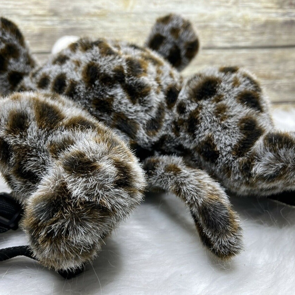 Mango Teddy Bear Co Snow Leopard Plush Cat Backpack 16" RARE - Picture 7 of 12